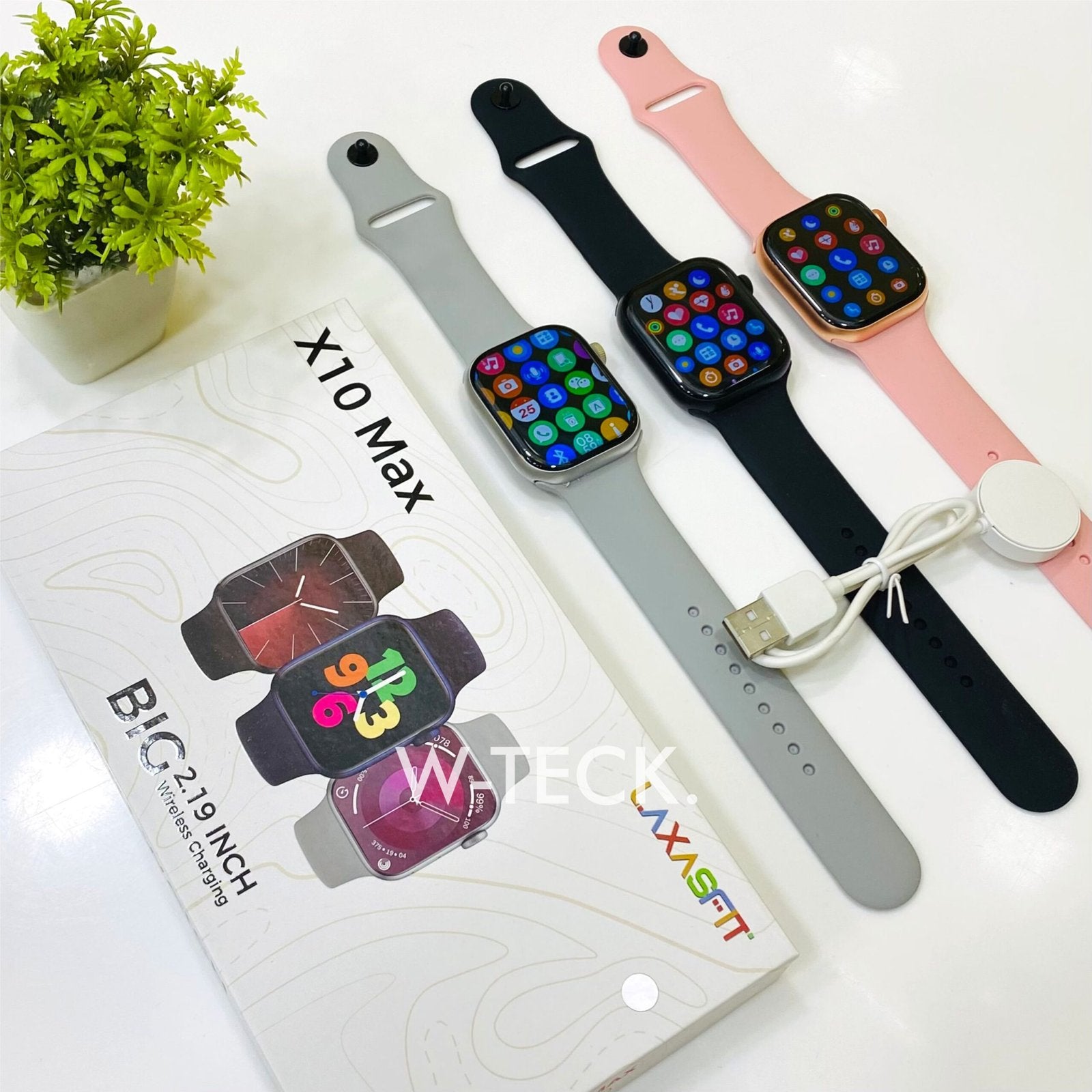 Smart Watch 2.19 Inch Big Display | Bluetooth Calling | Water Resistant | Amoled Style Display | Fitness Tracker