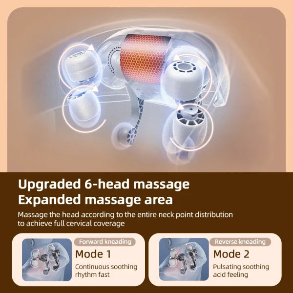 Wireless Rechargeable electric Neck & Shoulder Massager | Relaxing Neck & Back Massage Pillow